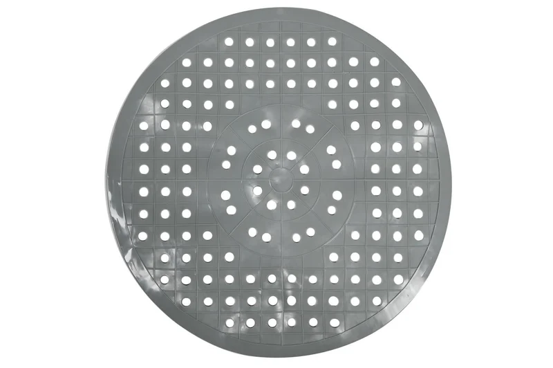 Benson Ronde Gootsteenmat - Ø 28 cm - PVC - Beschermend - Grijs