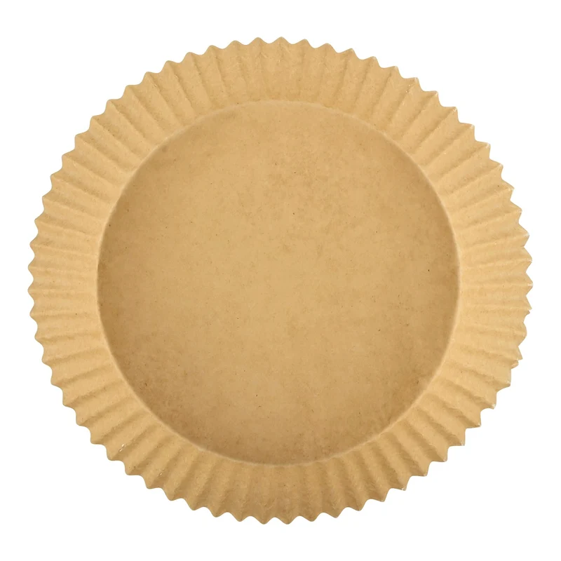 Benson Airfryer Bakjes Bakpapier - Rond ø 20 cm - 100 Stuks - Wegwerp - Bruin