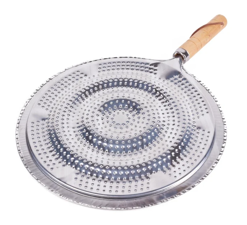 Benson Sudderplaat - Vlamverdeler - Ø 21 cm - Houten Handgreep