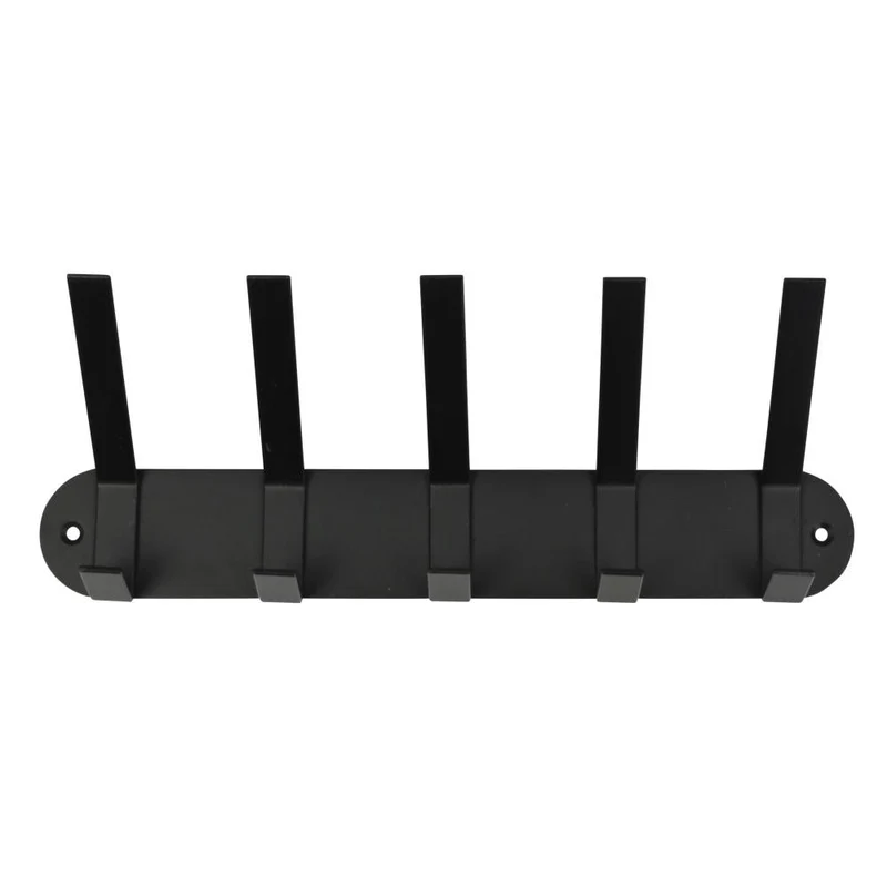 Benson Kapstok met 5 Dubbele Haken - Staal - Wandmodel - 30 cm