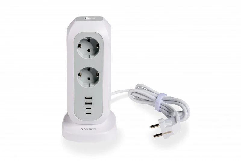 Verbatim Eu Power Tower Eupt-01 11Xac / 2Xusb-A / 2Xusb-C 49547
