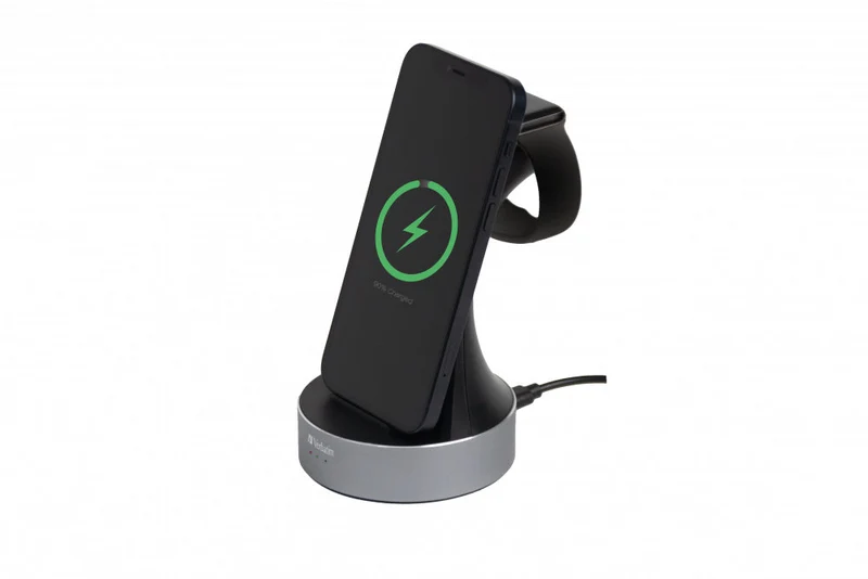 Verbatim Wcs-02 Aluminium 2-In-1 Qi Wireless+Apple Watch Charger