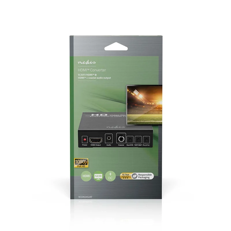 HDMI™-Converter SCART Female - 1x 3.5 mm Audio Out / 1x Digital Audio / 1x HDMI™ Output - 1-weg