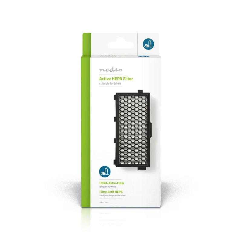 HEPA-Vervangingsfilter Vervanging voor: Miele - Wit / Zwart