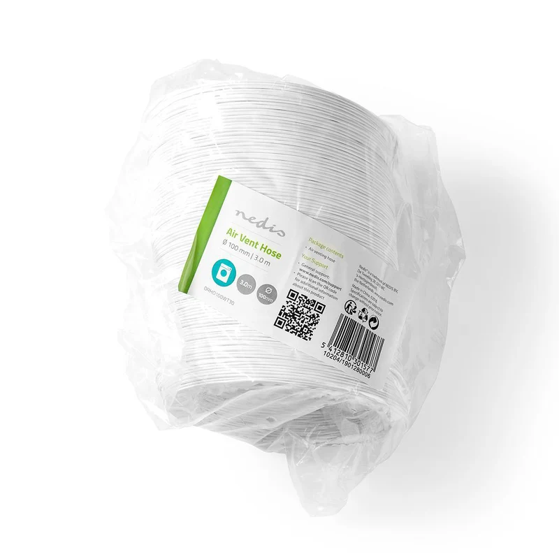 PVC Luchtafvoerslang 100 mm - Geschikt voor: Luchtventilatie / Wasdrogers - Wit