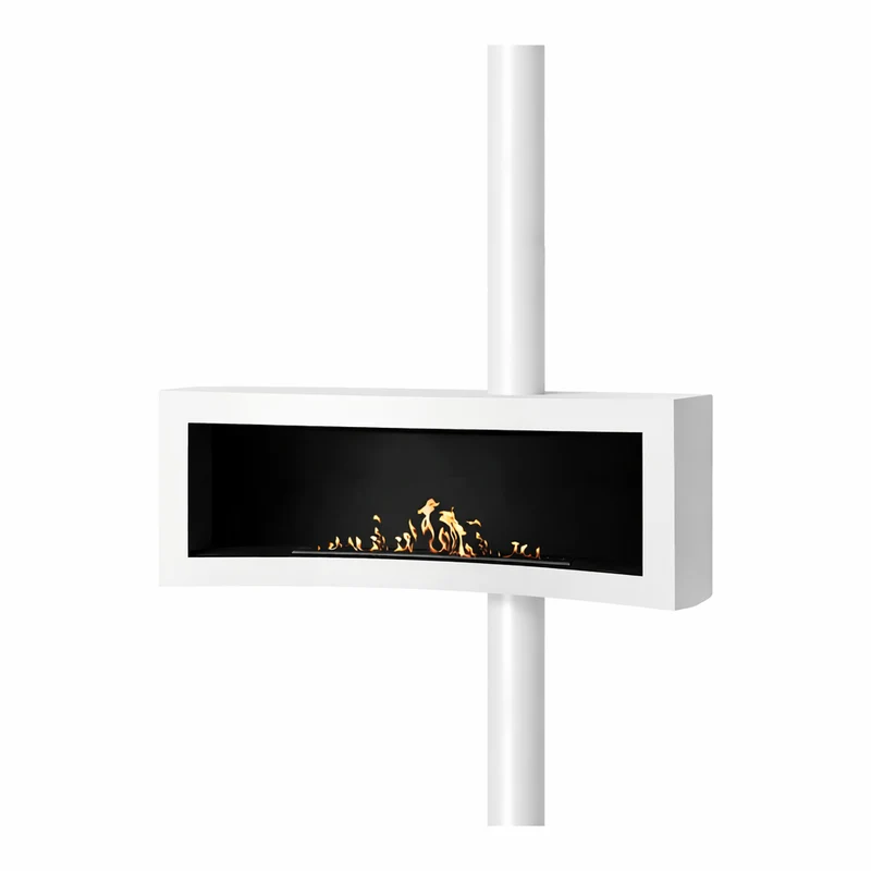Curve Tube Wit Bio-ethanol Plafondhaard 120 cm – Wild Flame