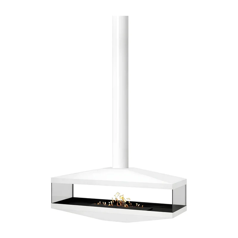 Aura Tube Wit Doorkijk Bio-ethanol Plafondhaard 120 cm – Wild Flame