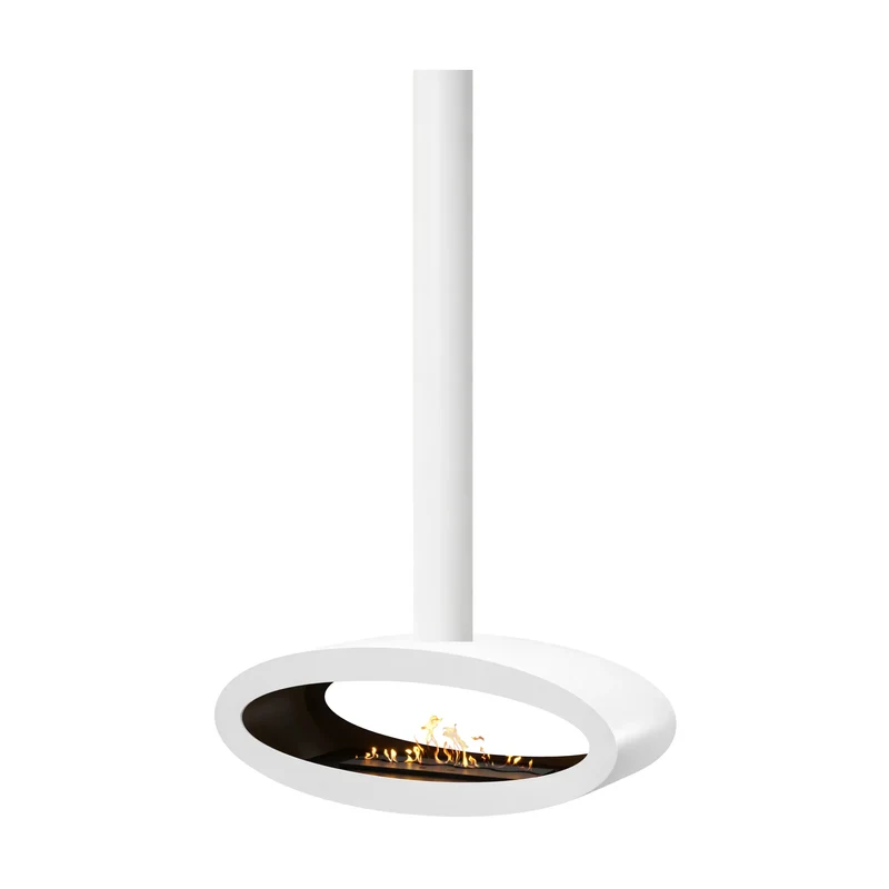 Ova Tube Wit Doorkijk Bio-ethanol Plafondhaard 100 cm – Wild Flame