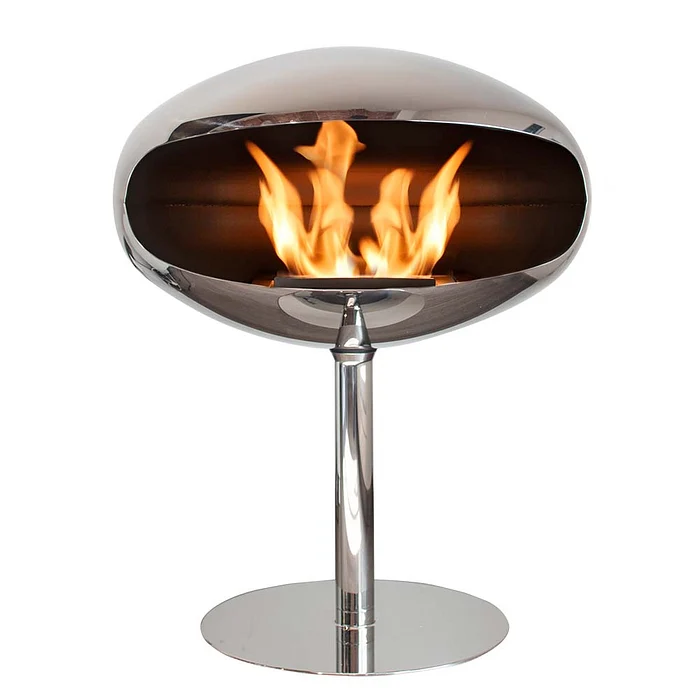 Cocoon Fires Pedestal Standing Bio-ethanol Haard RVS