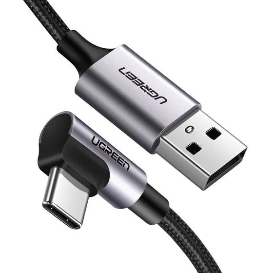 Ugreen Angled Usb-C To Usb-A Data Cable Black 1M