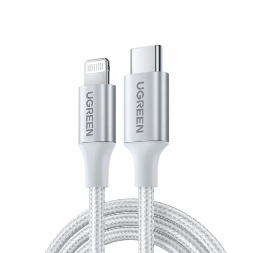 Ugreen Usb-C To Lightning Cable Aluminum Shell Braided 1M Silver