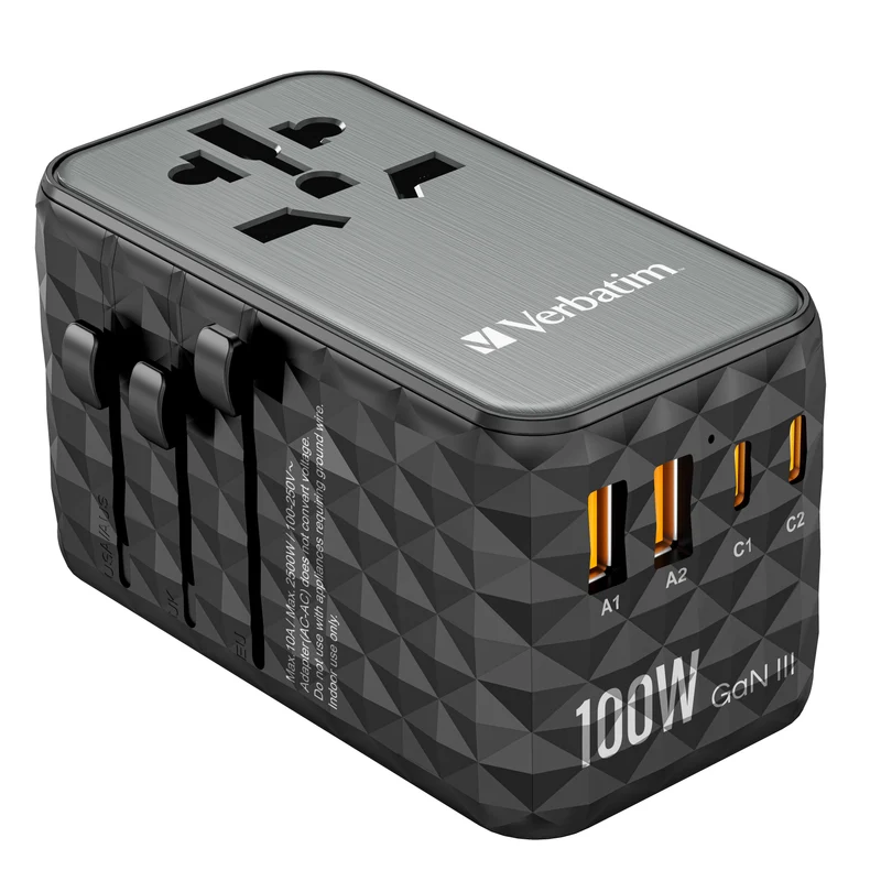 Verbatim Gan Iii Uni.travel Adap 100W Welt-Zu-Welt Uta-06 32121