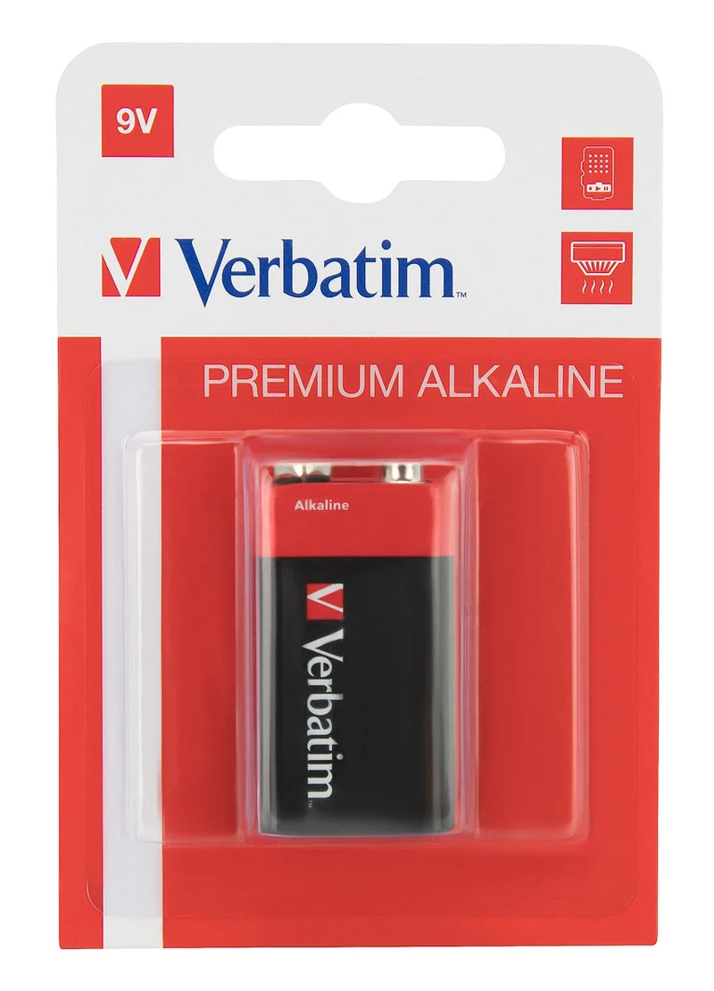 Verbatim Alkaline Battery 9V-Block 6 Lr 61 49924
