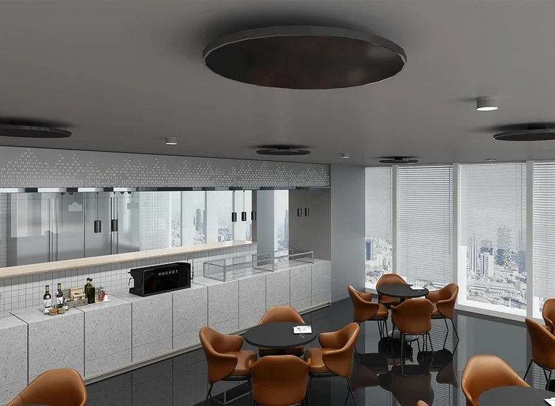 G-Cera Ronde Infrarood Plafondverwarmer met Slimme Bediening | Infralia