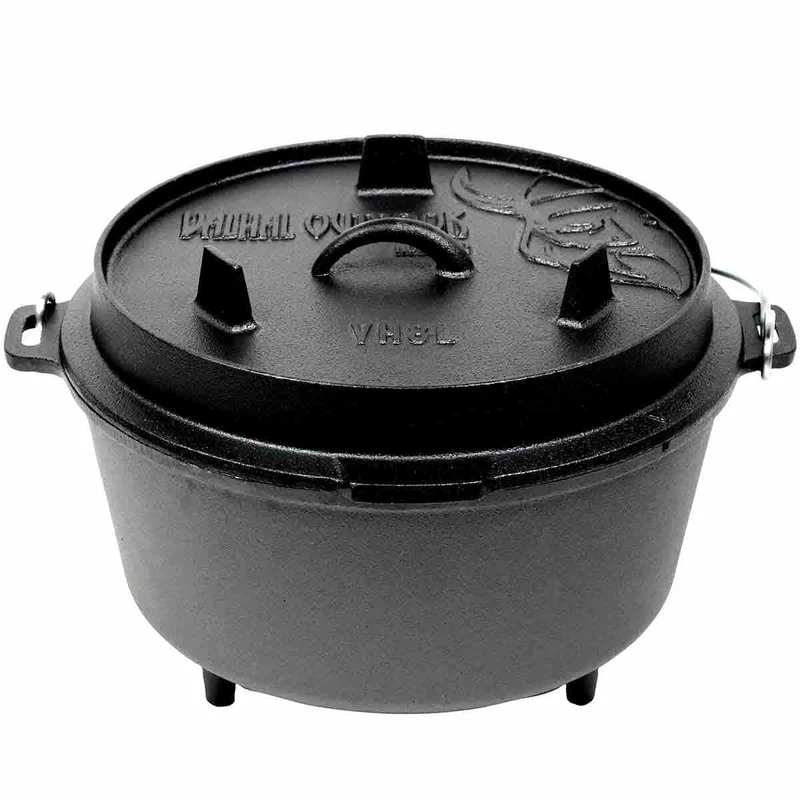 Dutch Oven 8L, met pootjes - Valhal Outdoor