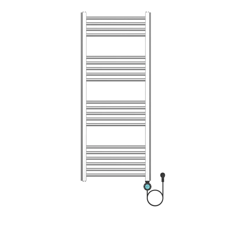 Badkamer Elektrische Radiator Handdoekverwarming Programeerbaar Rechts aansluiting 1200X500-700W Geborsteld RVS