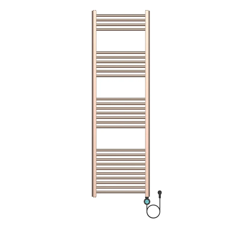 Badkamer Elektrische Radiator Handdoekverwarming Programeerbaar Rechts aansluiting 1600X500-700W Geborsteld Koper