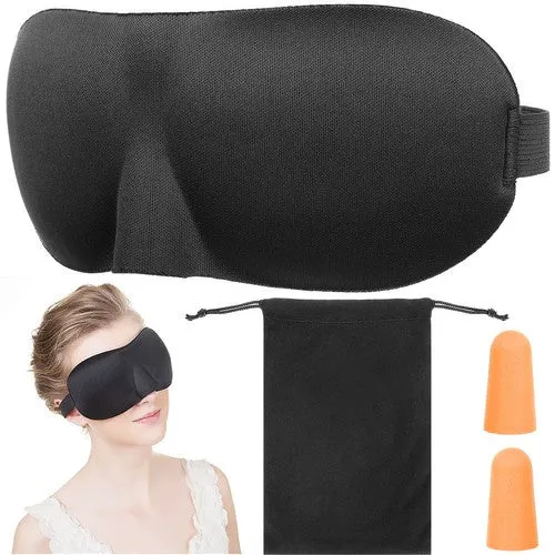 Malatec Slaapmasker met Oordopjes - 3D Ergonomisch - Inclusief Etui