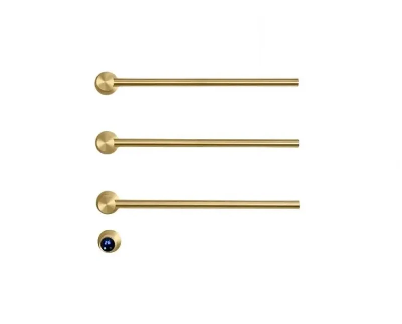 SaniSupreme SlimLine Inbouw Badkamer Elektrische Radiator Handdoekverwarming LCD Geborsteld Goud