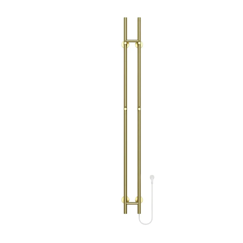 SaniSupreme SlimLine Handdoekverwarming Elektrische Radiator 120W - 150x16,8x12,7 met timer geborsteld goud