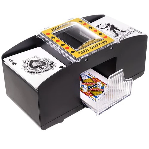 Malatec Kaartenschudmachine - Automatisch - Voor 2 Decks - Zwart