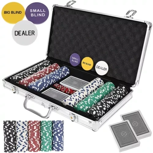 Malatec Poker Set - 300 Chips - In Luxe Aluminium Koffer - HQ