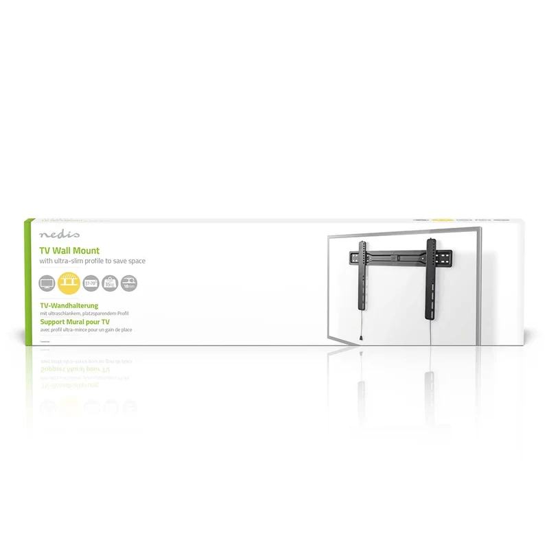 Vaste TV-Muurbeugel 37 - 70" - Maximaal schermgewicht: 35 kg - Minimale muurafstand: 18 mm