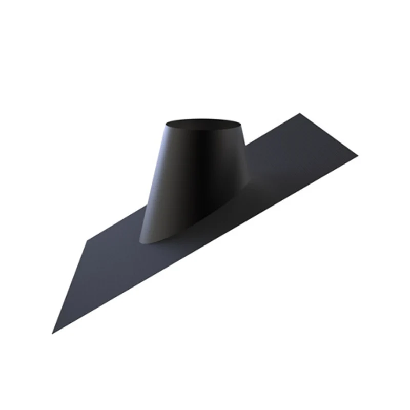 Dakplaat met loodvervanger 20-45° voor EW 200 mm en DW 150-200 mm RAL9004