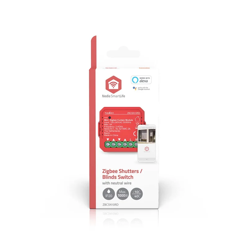 SmartLife inbouwmodule Zigbee 3.0 - Rolluiken/jaloezieën - 1000W
