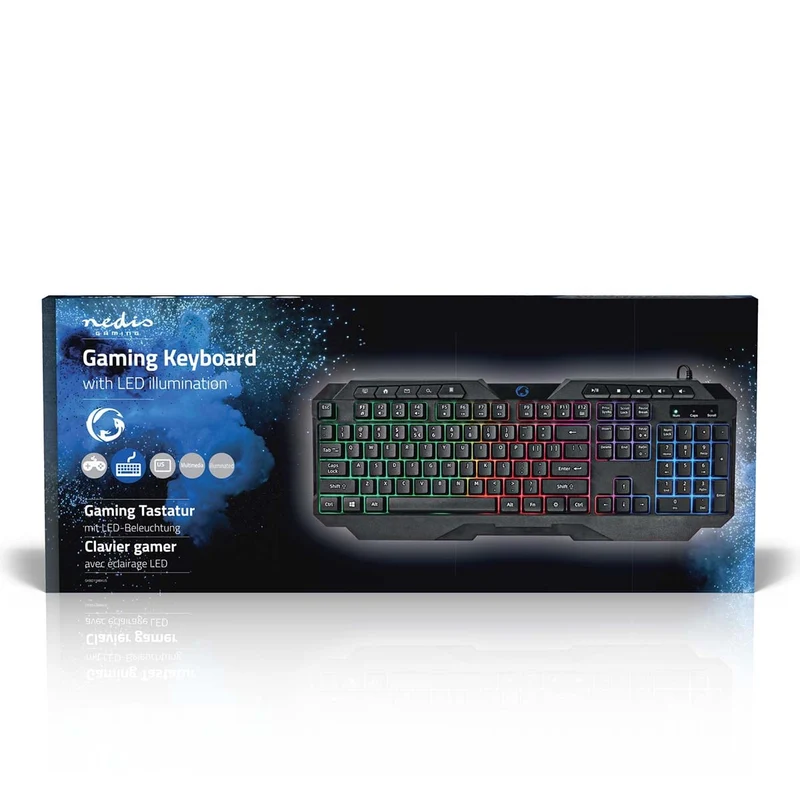 Bedraad Gaming Toetsenbord USB Type-A - Membrane Toetsen - LED