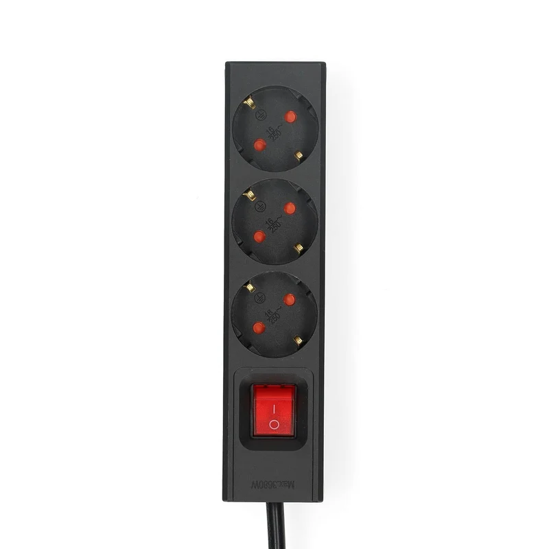 Stekkerdoos Randaarde stekker / Type F (CEE 7/7) - 3-wegs - 3.00m