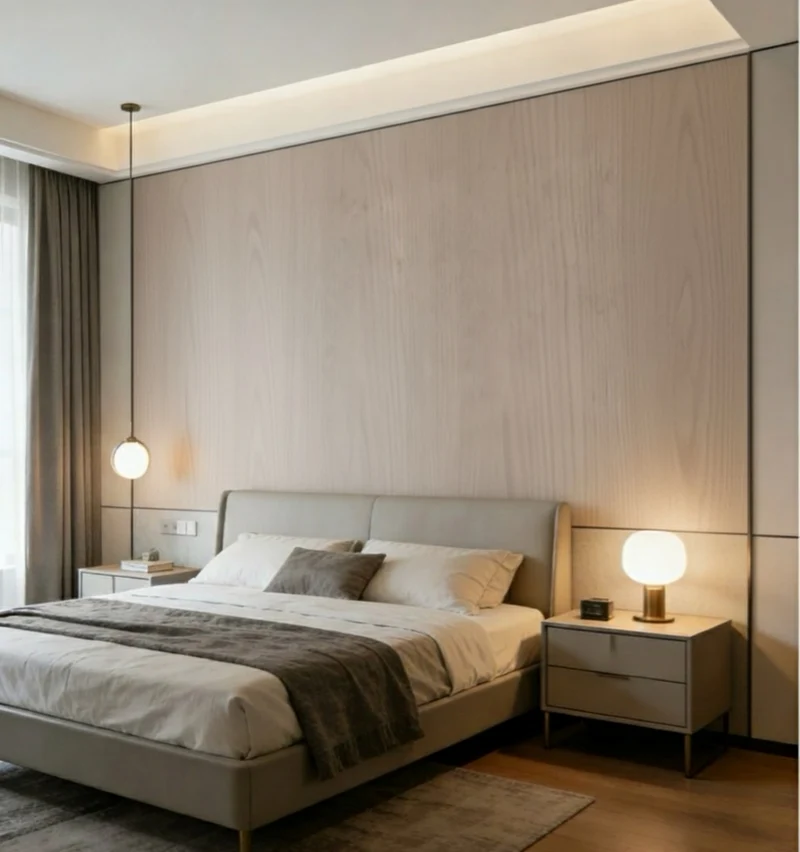Houten Wandpaneel - Wood serie - 280 x 122cm - Light Grey