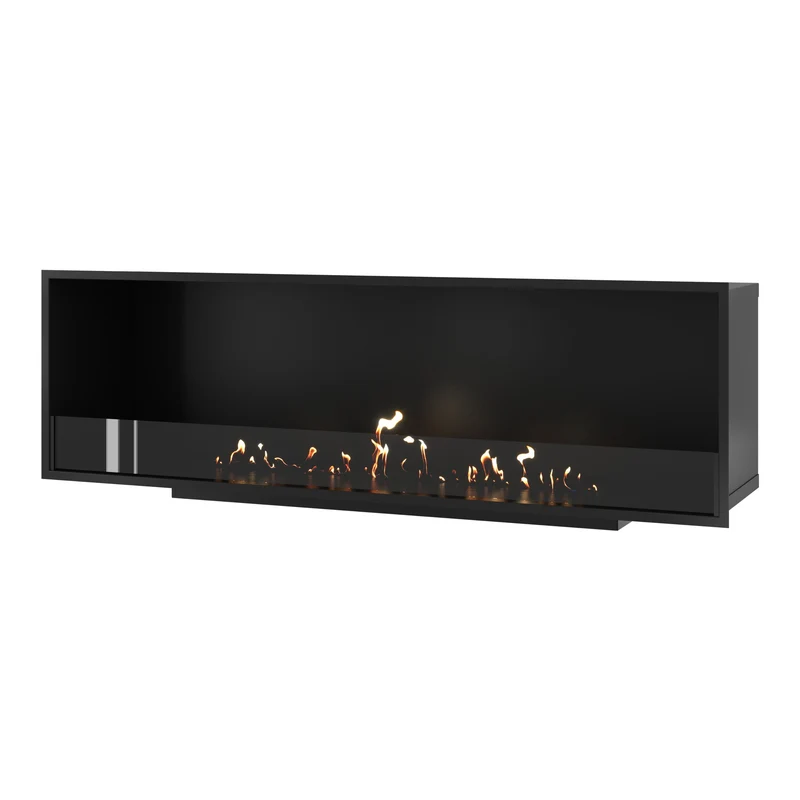 Wild Flame Selected enkelzijdige bio-ethanol inbouwhaard – 160 cm