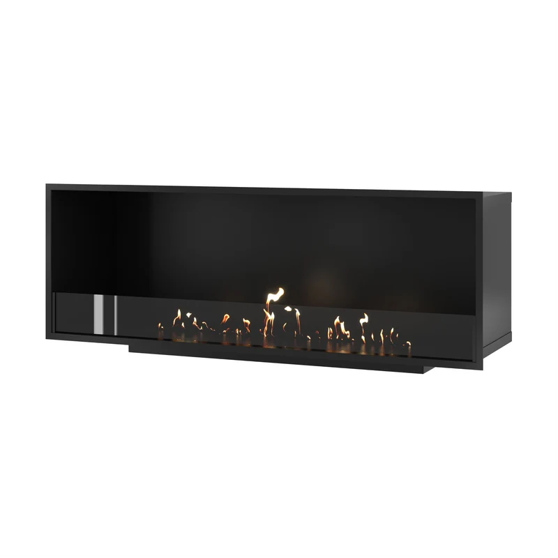 Wild Flame Selected enkelzijdige bio-ethanol inbouwhaard – 140 cm