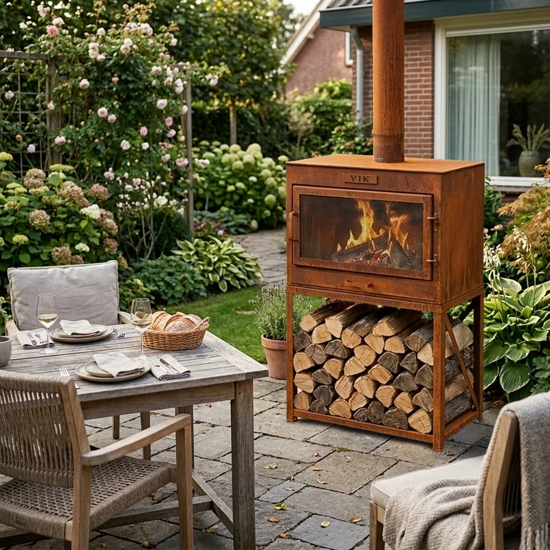 VIK - LUX Cosy tuinhaard roest (voor aan een tafel)