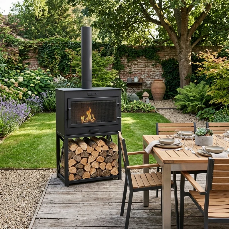 VIK - LUX Cosy tuinhaard zwart (voor aan een tafel)