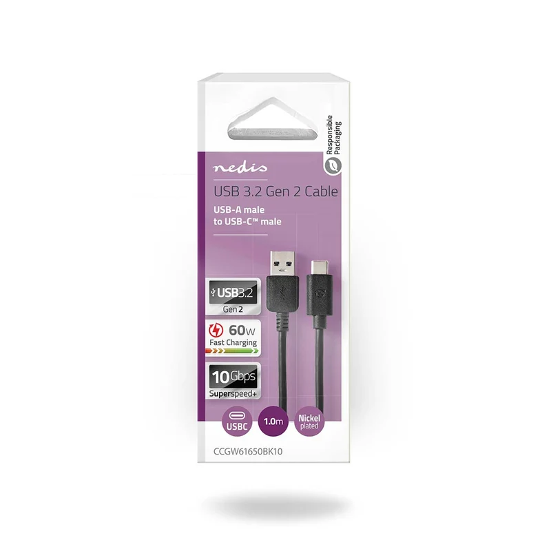 USB-Kabel USB 3.2 Gen 2 - USB-A Male - USB-C™ Male