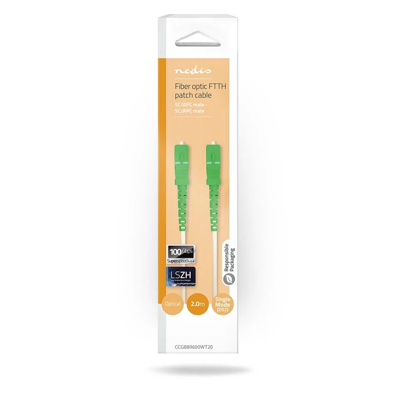 Glasvezel Patchkabel SMF (Single Mode Phase) - SC/APC - SC/APC