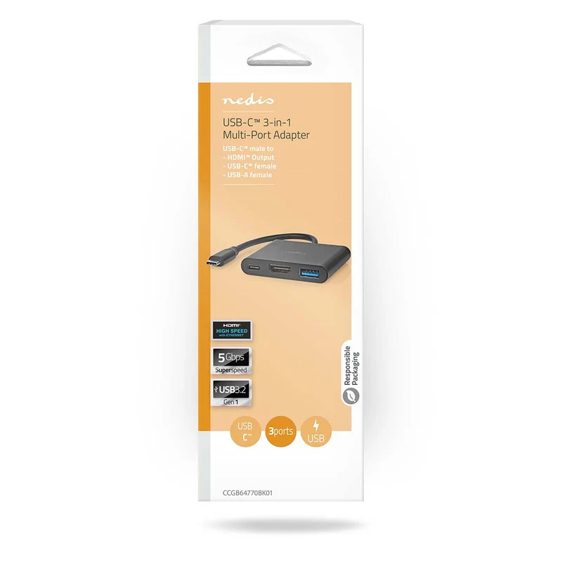 USB Multi-Port Adapter 3-in-1 - USB 3.2 Gen 1 - USB-C™ Male