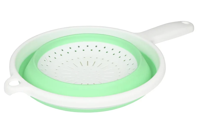 Benson Opvouwbaar Vergiet - Ø 22 cm - Ruimtebesparend - Groen/Wit