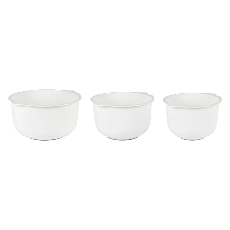 Benson Beslagkommen Set - 3-delig - Ø 17, 19 en 22 cm - Wit