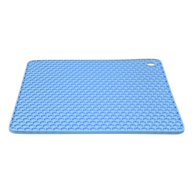 Benson Vierkante Siliconen Pannenonderzetter - 17 x 17 cm - Grijs/Groen