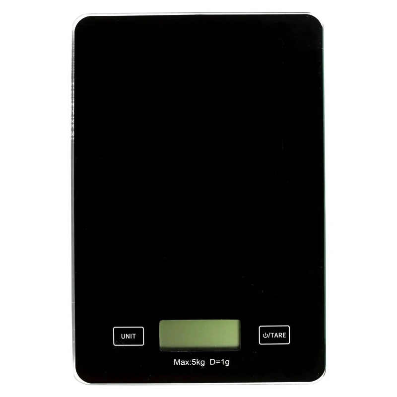 Benson Digitale Keukenweegschaal - 5 kg - 1 g Nauwkeurig - Glazen Oppervlak - Zwart