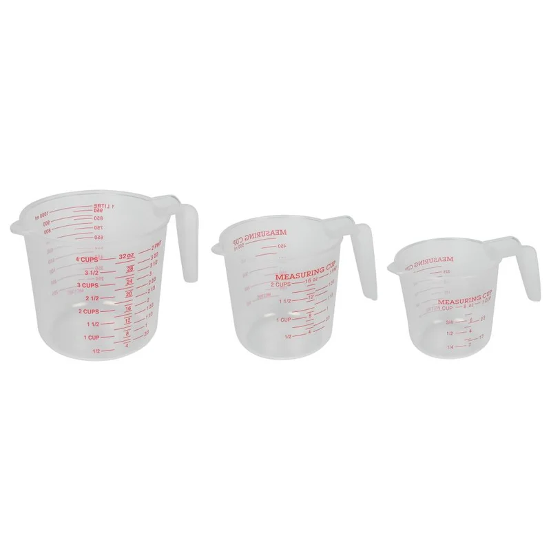 Benson Maatbeker Set - 3-delig - 250, 500 & 1000 ml - Transparant - Vaatwasserbestendig