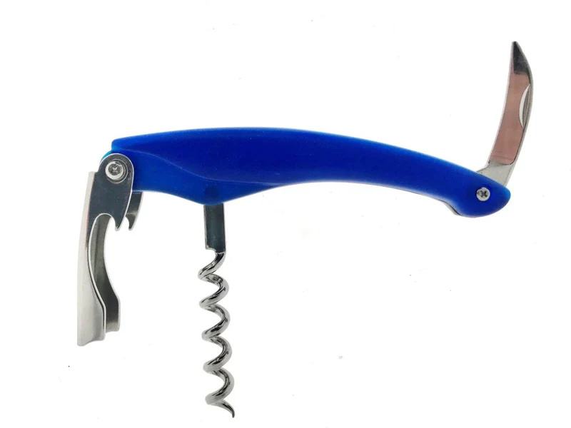 Benson Multifunctioneel Kelnersmes - Blauw - Kurkentrekker, Flesopener & Capsulesnijder