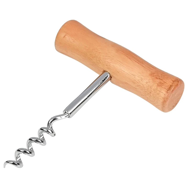 Benson Kurkentrekker met Houten Greep - 10 cm - Compact & Multifunctioneel - T-Model
