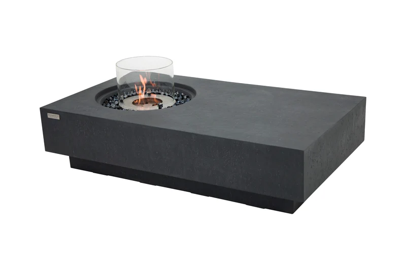 Metropolis Bio-ethanol Vuurtafel – Slate Black | Elementi