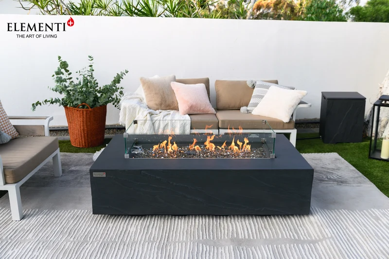 Cape Town Vuurtafel op Gas – Slate Black | Elementi