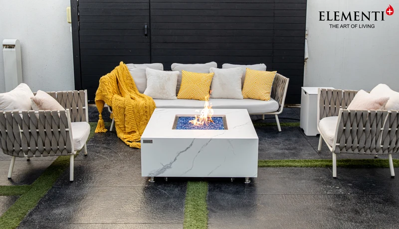 Bianco Vuurtafel op Gas – Bianco White | Elementi