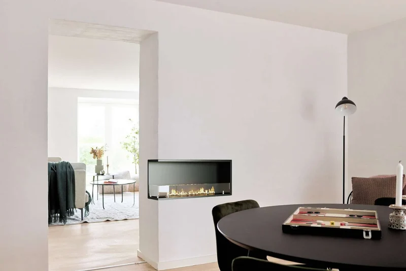 Le Feu Bio ethanol haard - Clever - 2 zijdig open Hoek 80 cm
